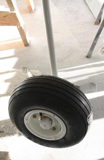 Left Tire is Mounted on the Landing Gear