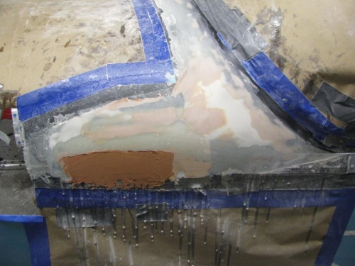 Bondo Applied to Lower Edge Left Side.