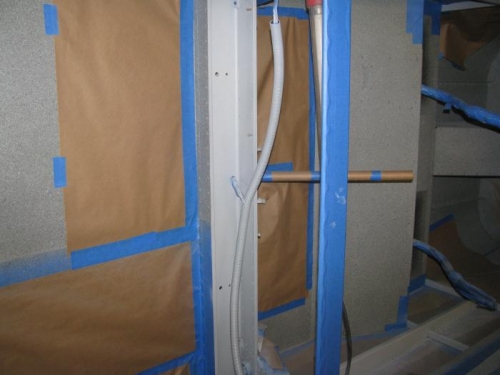 Center Section and Wire Conduit Painted