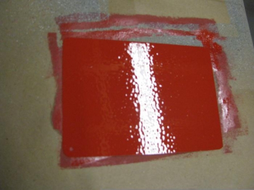 Rolled-on Top Secret Paint