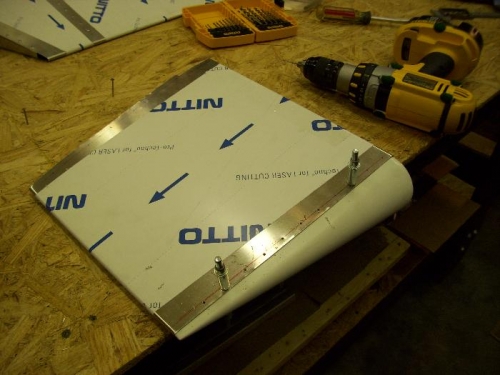 Drilling and riviting skin