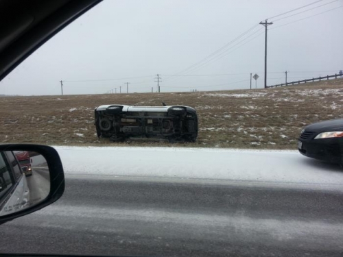 One of Several Rollover Accidents We Saw
