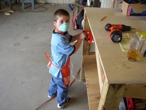 Tyler Fixing my Bench