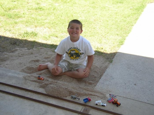 Tyler Playing in the Sand