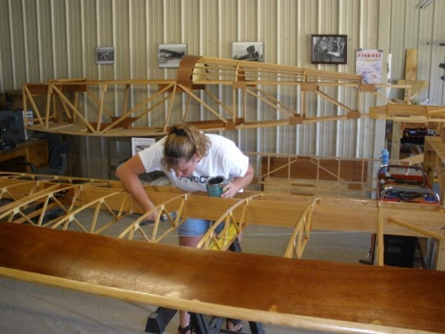 Theresa working hard