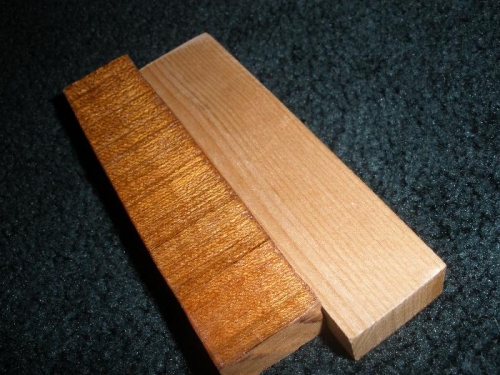 Sample Cherry and Spruce varnished