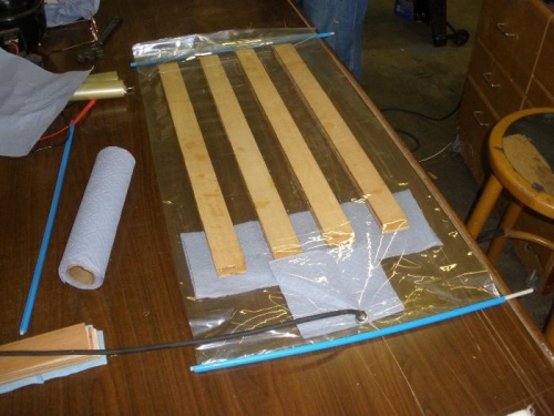 Four Cabane Struts Ready for Vaccum