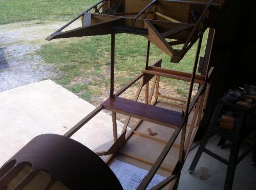 Looking down from the top.