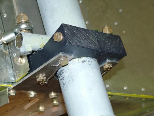 Strut connected to rudders