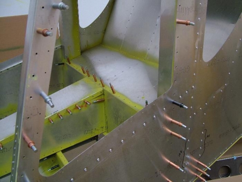 A5 rivets along extrusion