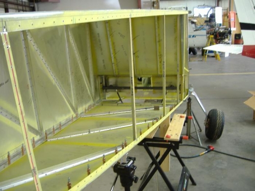 The RHS held up by supports