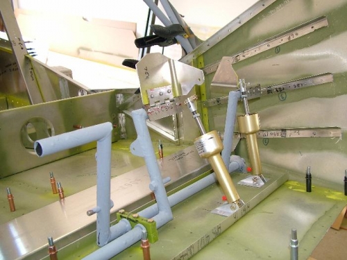 Rudder pedal/brake area