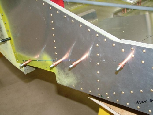 Seatpan rivet holes on skin