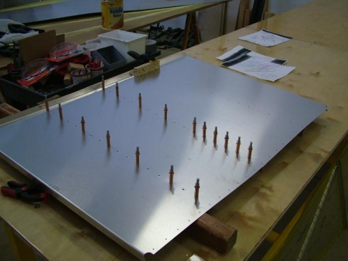 The baggage back panel.