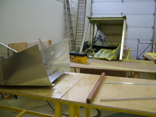 The two parts of the fuselage