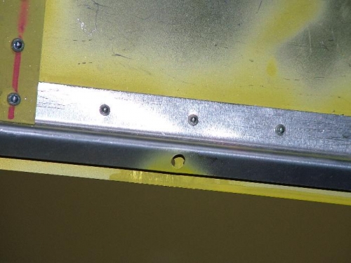 Inside the bottom skin (Z damaged)