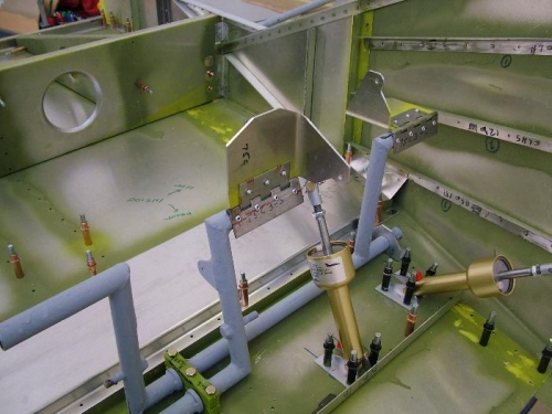 Rudder pedals from the front