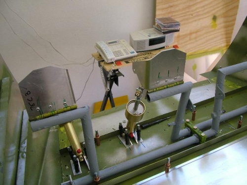 Rudder pedals from cockpit