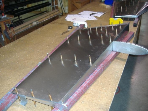 Rear skin drilled and cleco'd