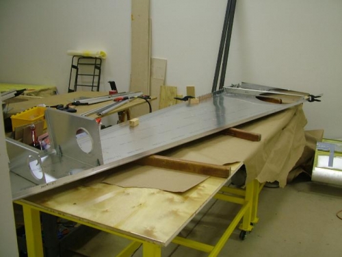 The right side skin layed out