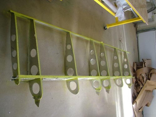 Showing treated ribs and spars