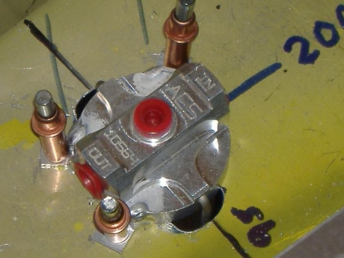 Gascolator under LHS seat