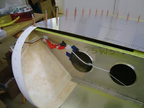 Wing wiring in Rescue tape.