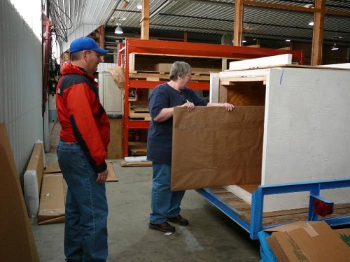 Trailer being loaded