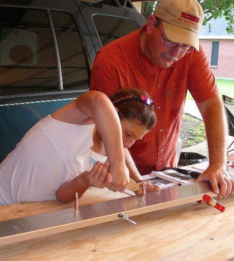 Clecoing rear spar doublers