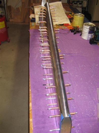 1st skin fitted on the frame, with both sides cleco'd in place