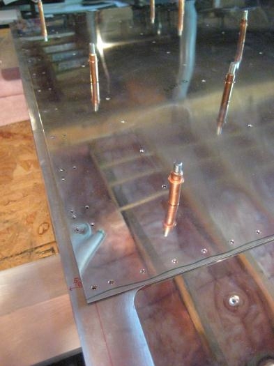 Wing walk cleco'd in place to check alignment