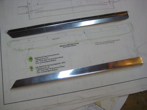 2 polished flap fairings (R & L)