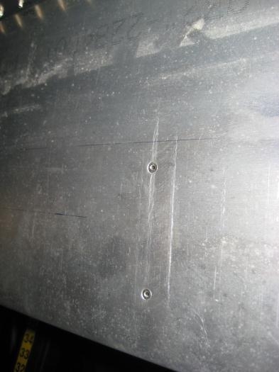 Countersunk rivets inside spar tunnel
