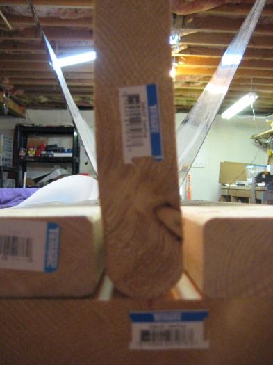 The radiused 2x8 bottomed out in the notch.