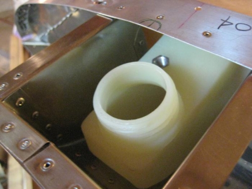 Any fuel that spills here, goes directly into the cockpit! BAD!