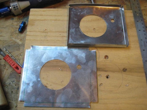 My first attempt, upper right, and my second try, below it.