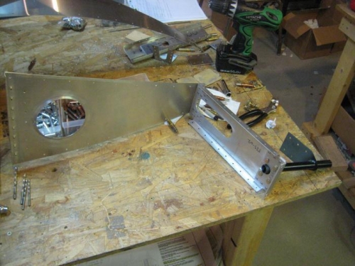 All the items in Step 35 riveted and bolted into a single assembly.