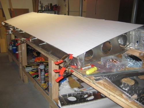 Test fit rear spar and lower wing skin