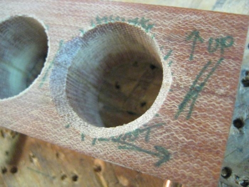 Close-up or chamfered edge to clear weld in rudder pedals