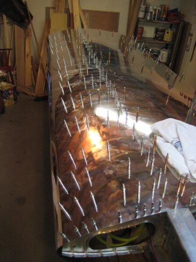 Tonight's work. A half dozen of the forward most holes need to be done.