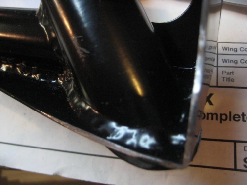 After gringing down some of the engine mount material.