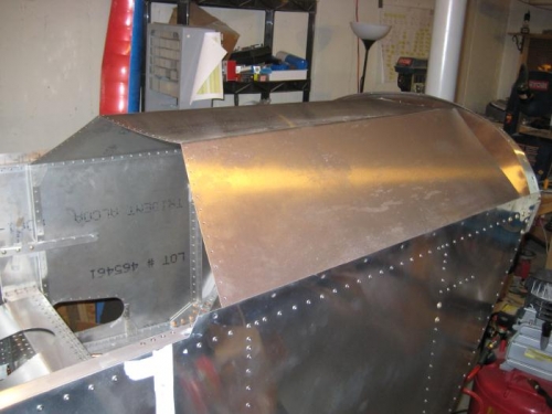 Glare shield test fit into place