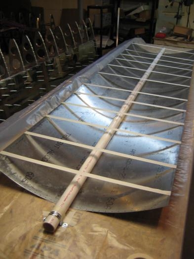 Starting the bend with tape.