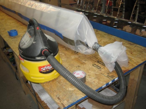 My wimpy shop vac wasn't enough, so I went and go the home vacuum.