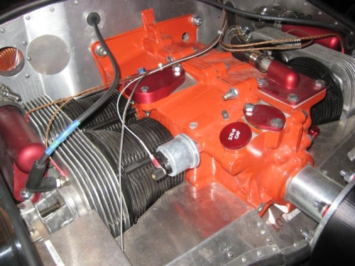 probe wire running over top of engine.