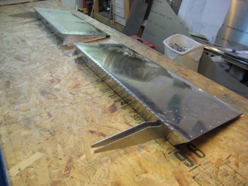 The left aileron in the foreground; right aileron in the background