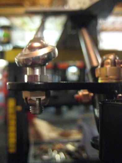 Rod end bearing at tail wheel pivot arm.