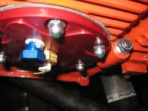 Oil on the acorn nuts. Need to take off the plate and check the gaskets.