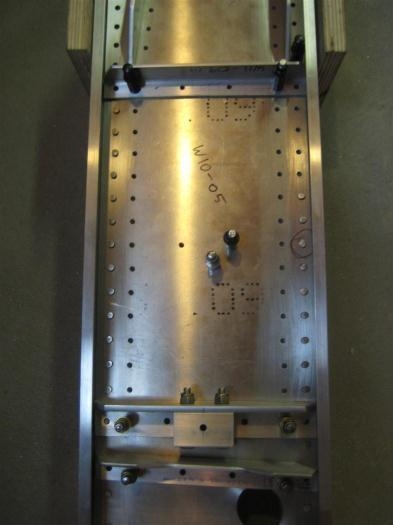 The root area with all the non-flush rivets set.