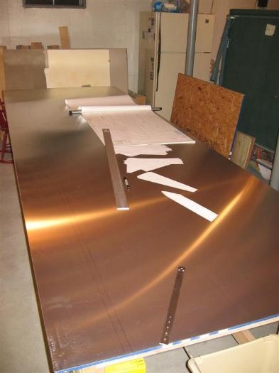 Starting to cut the big (12') sheets. W10-01's layed out.